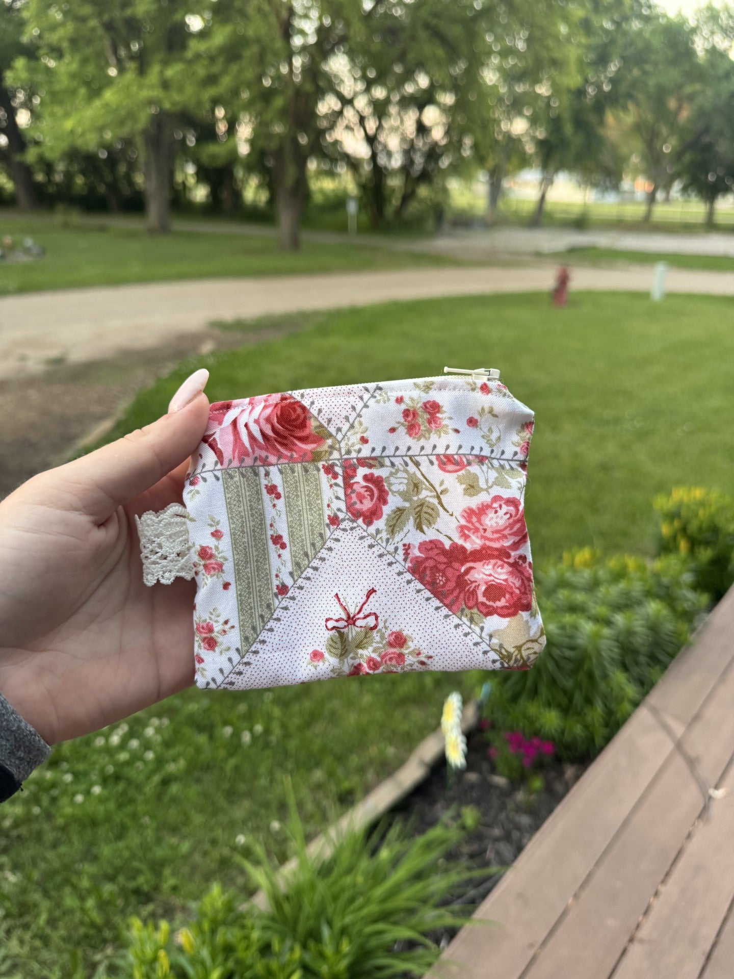 Rae's Rose Keychain Bag